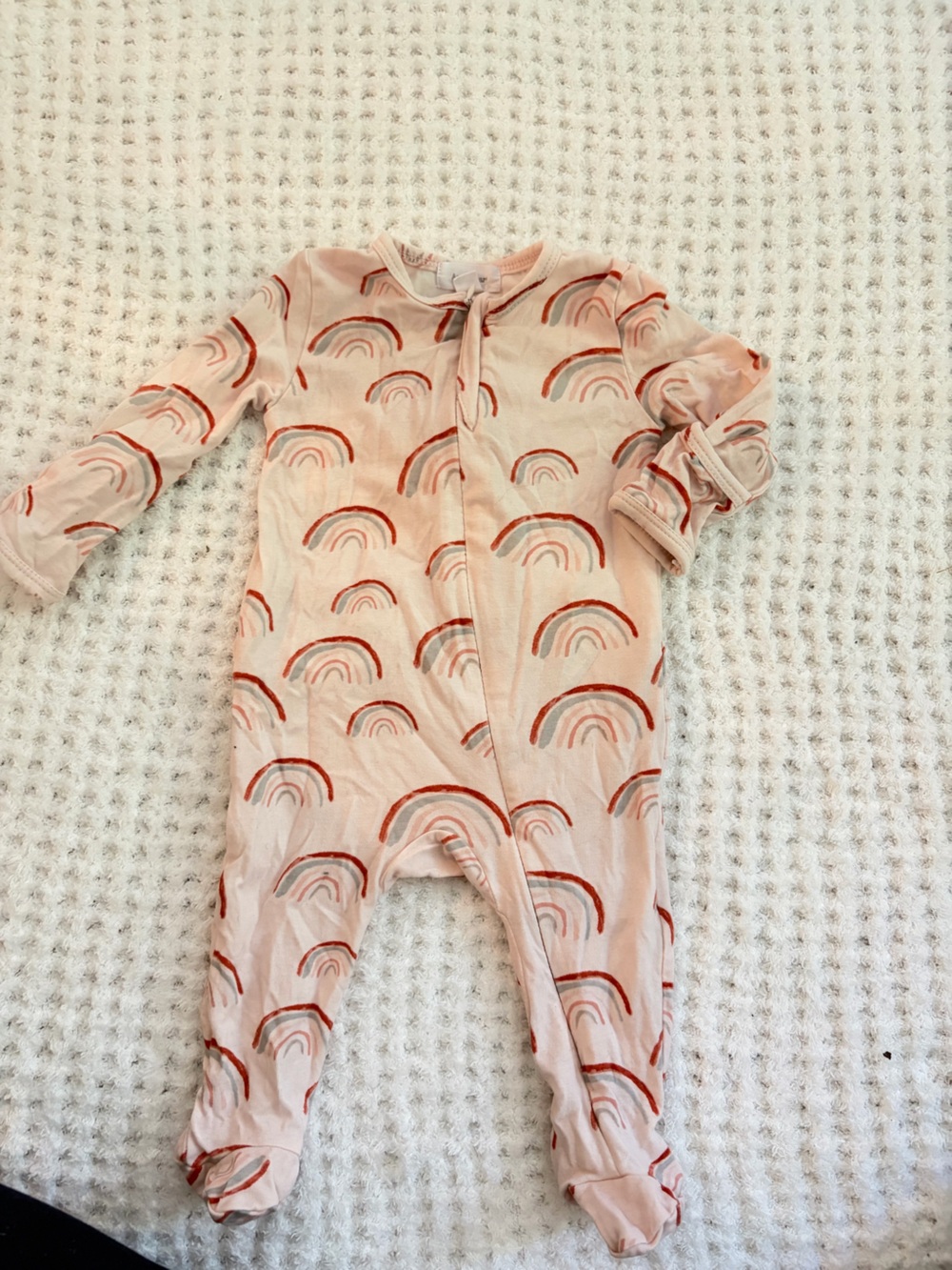 Angel Dear Blush Pink Rainbow Footed Sleeper